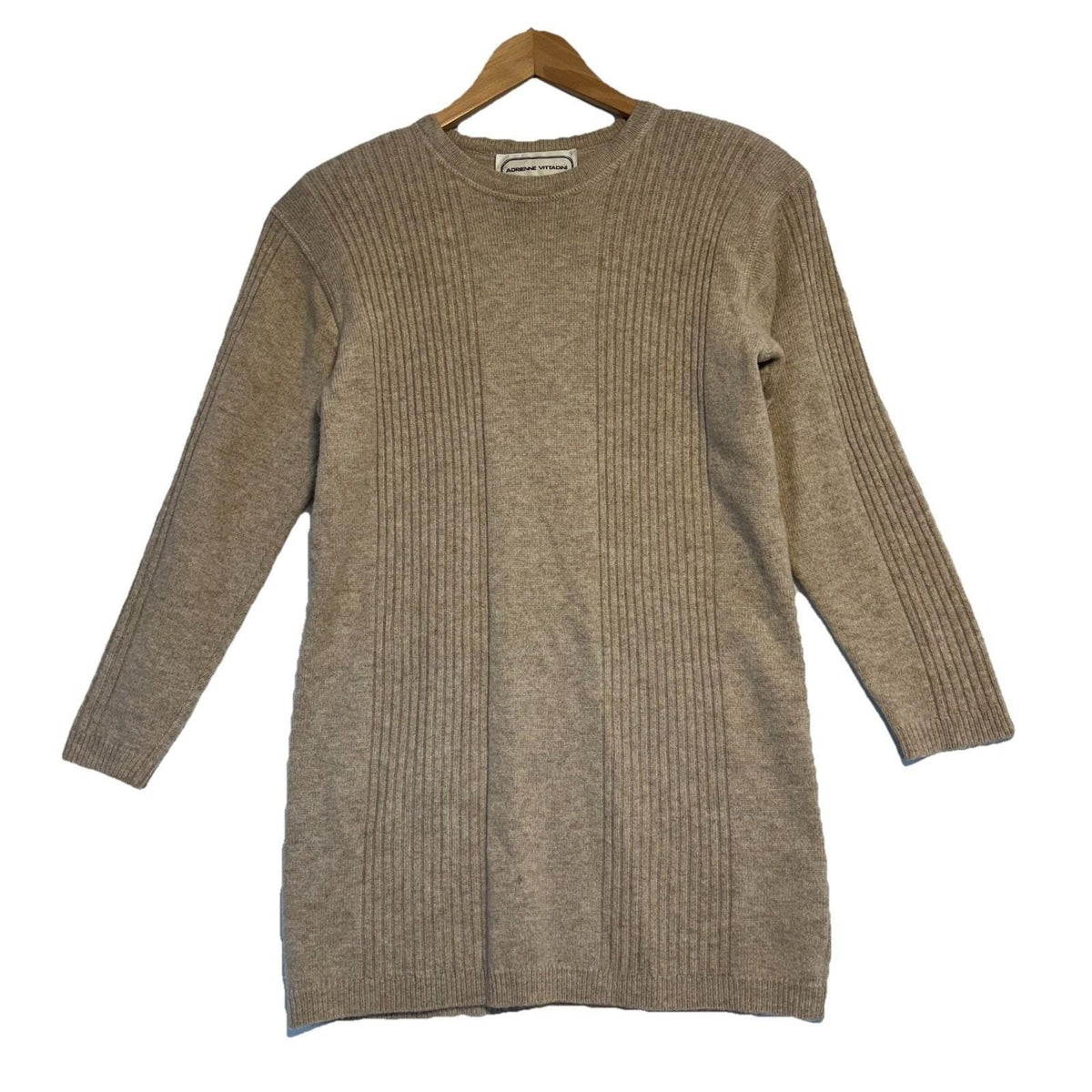 Vintage Adrienne Vittadini Cashmere Wool Long Sweater | M — detail photo 5