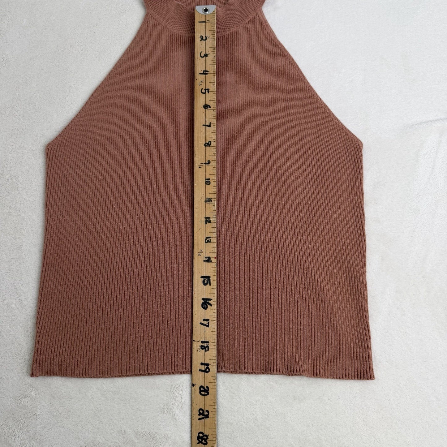 Mexx Ribbed Mock Neck Top Sleeveless Caramel Normcore Basiccore Vanilla Girl XL