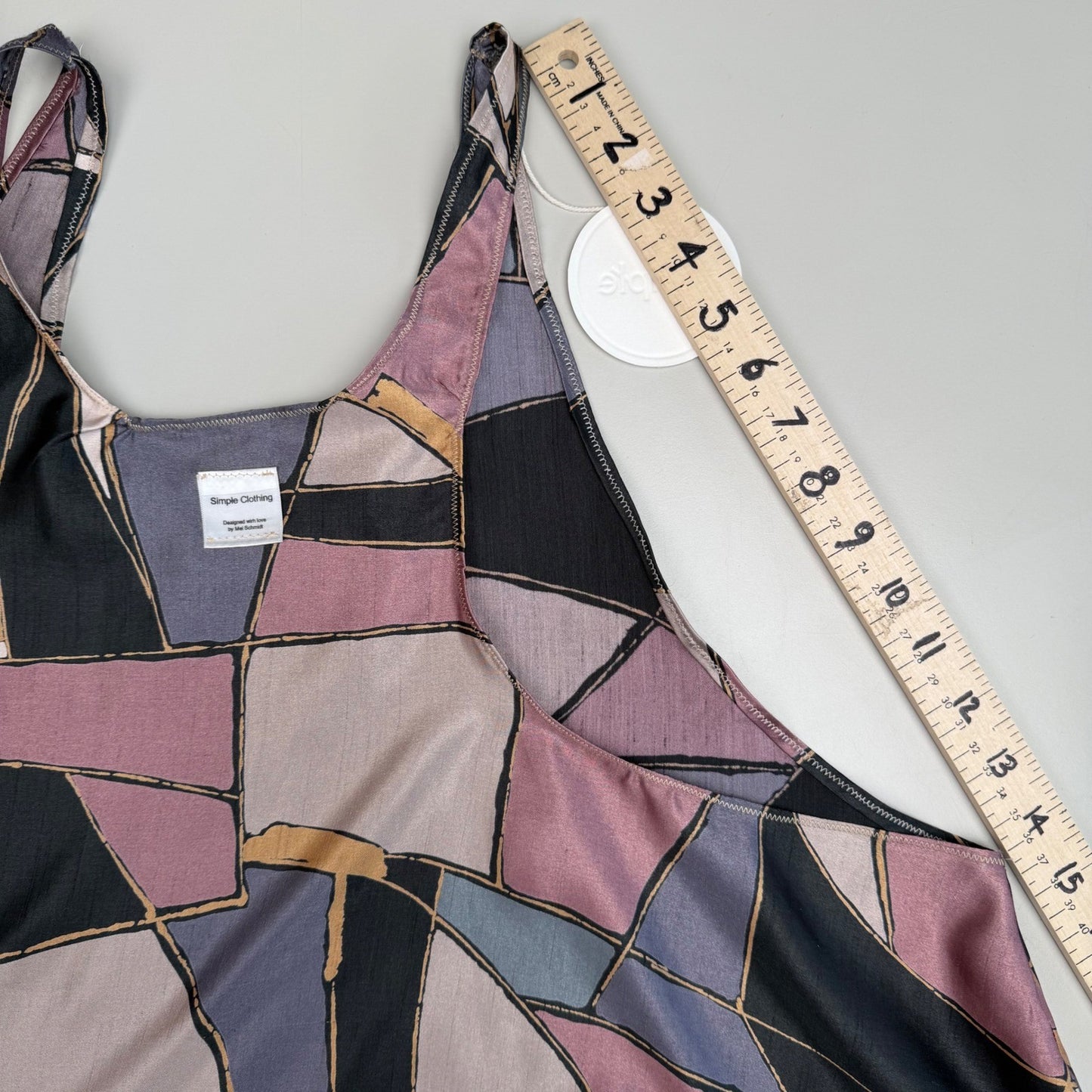 Simple Clothing Geometric Tank Top Open Side Abstract Art To Wear Crop OS