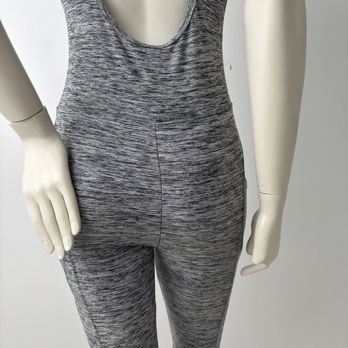 LA Society Jumpsuit Size XL Grey Snatched Athleisurecore Gym Yoga Pilates Stirup