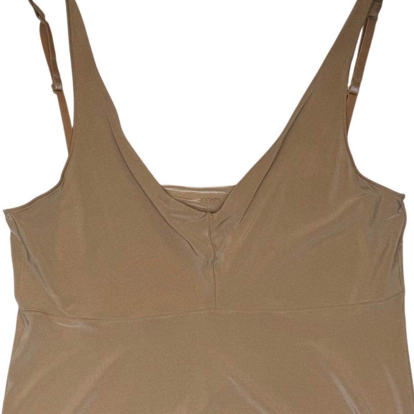 Jockey Camisole Tank Top Nude V-Neck Adjustable Strap Minimalist Soft Girl Sz M