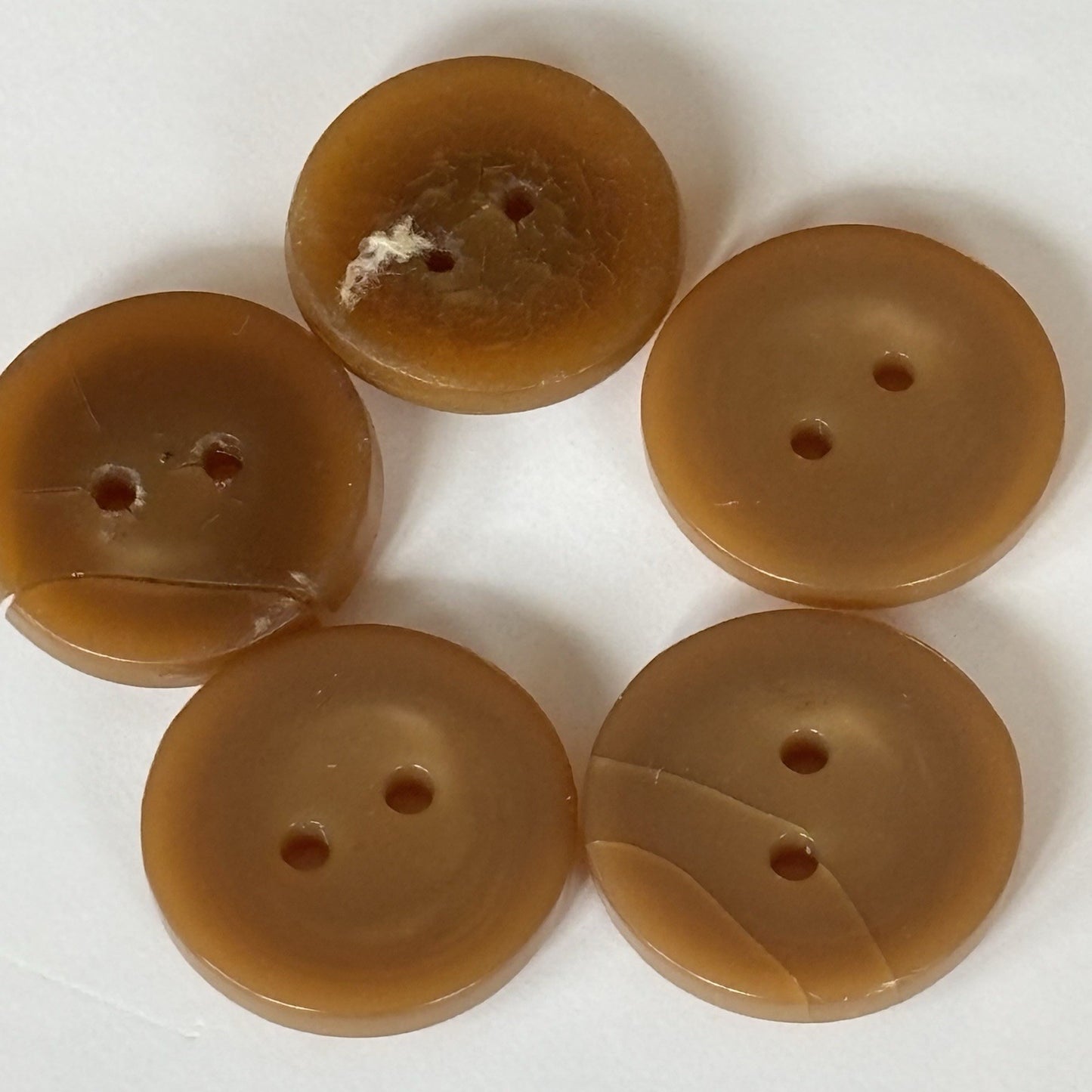 Vintage Brown & Caramel Bakelite Button 73 Lot Mixed 1930s-50s Suit Coat Styles