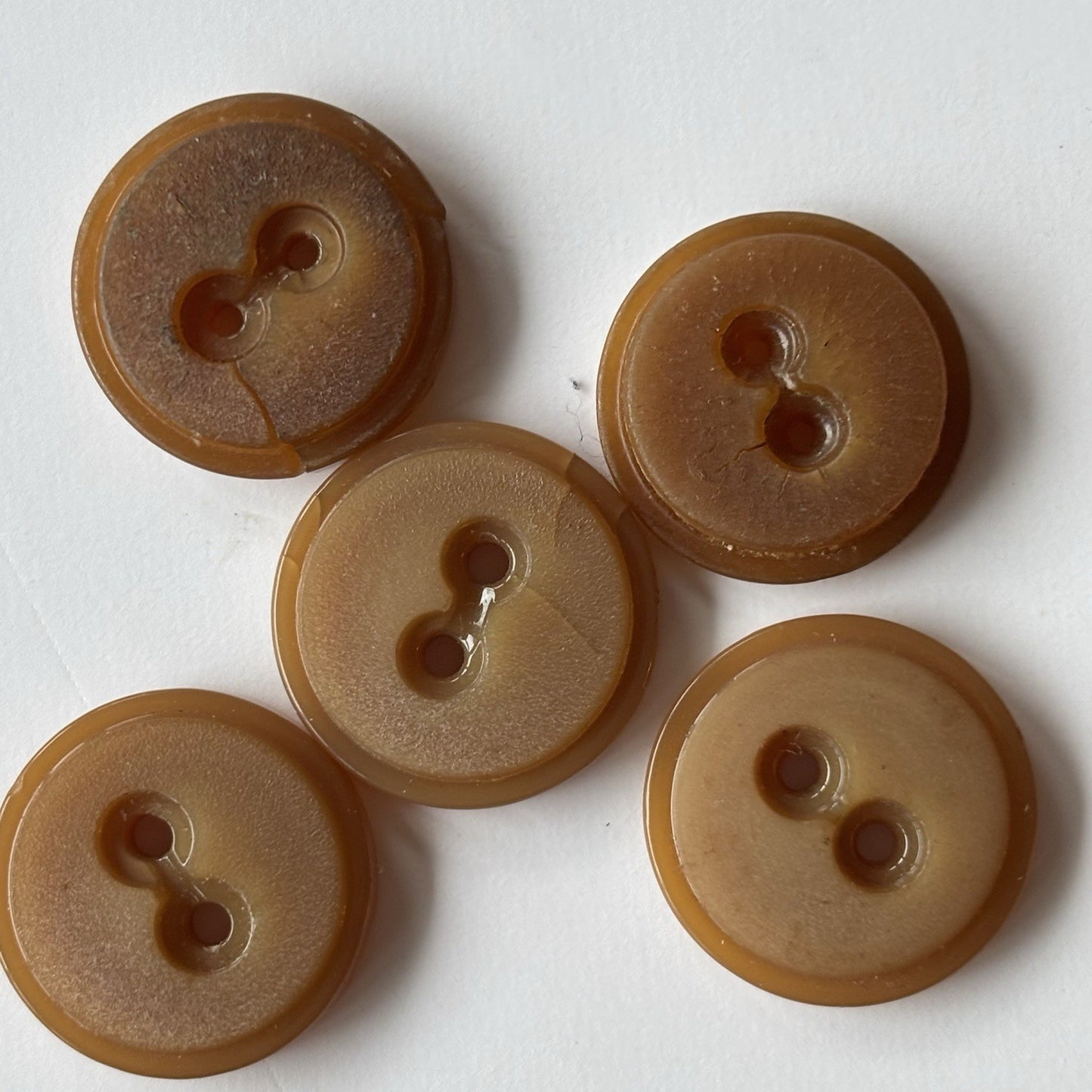 Vintage Brown & Caramel Bakelite Button 73 Lot Mixed 1930s-50s Suit Coat Styles