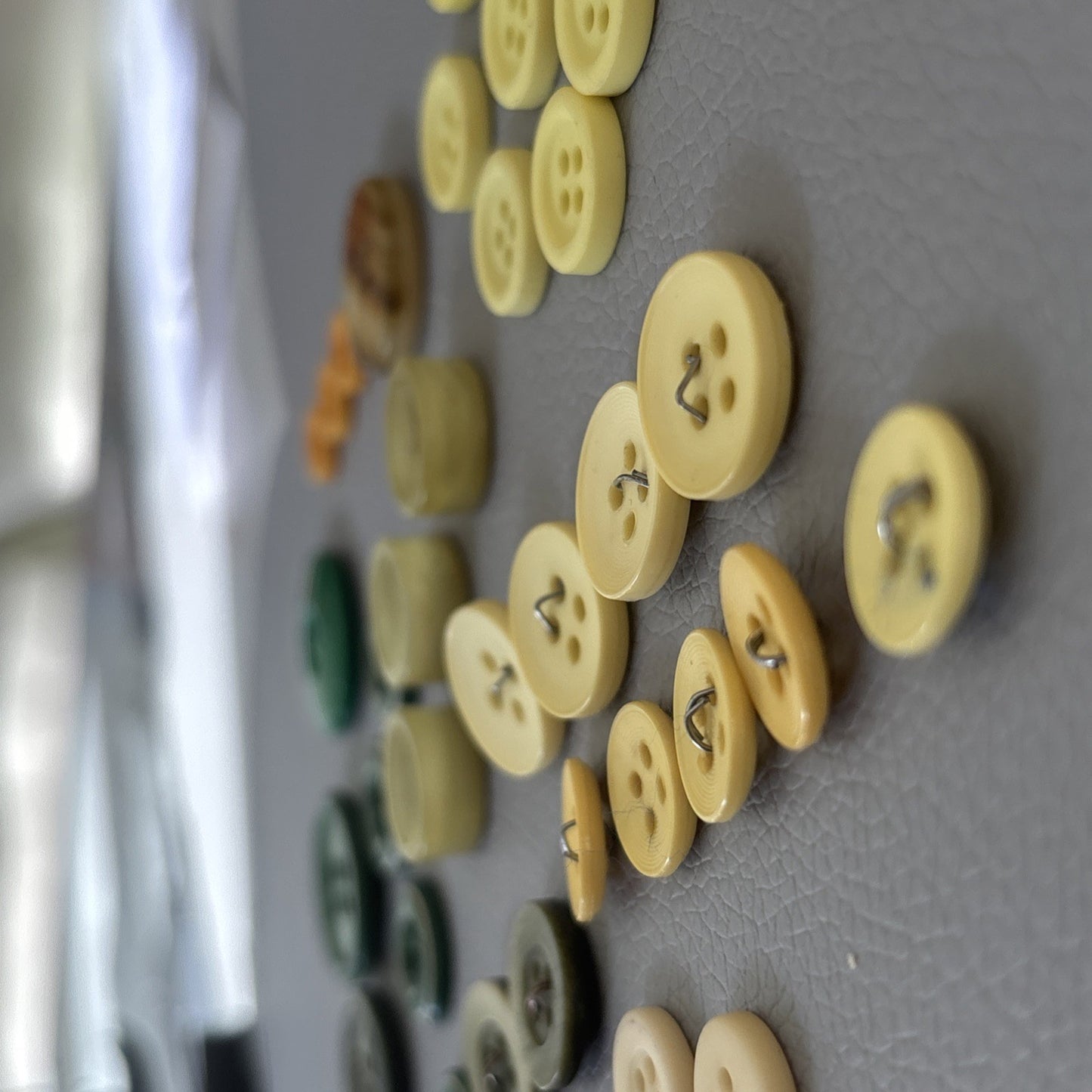 Vintage 1930s–50s Button Lot • Bakelite Casein Catalin Mix • Green Cream Amber