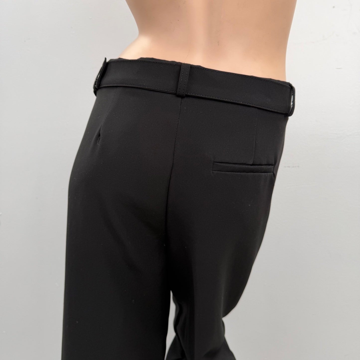 Streetwear Society Black Tailored Wide Leg Pants | Minimalist Office Siren XS