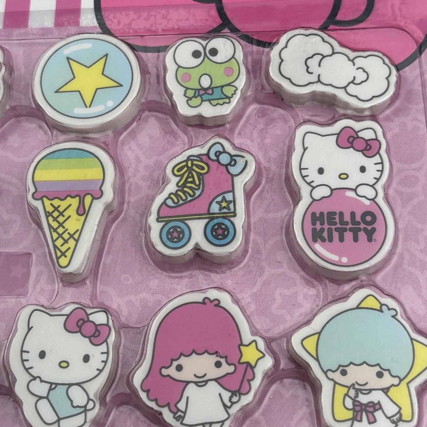 Hello Kitty and Friends 25 Mini Erasers — Sanrio Kawaii Stationery Set New