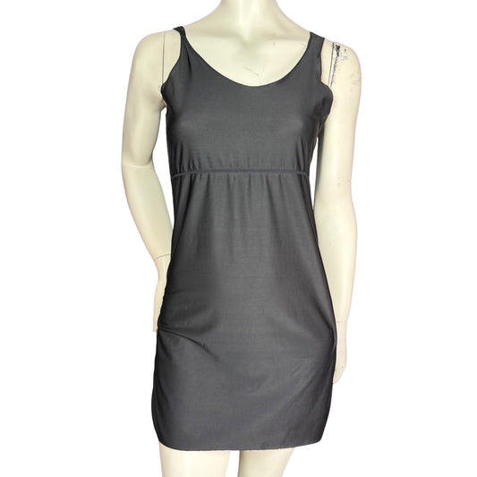 Anemone Black Slip Dress Mini Scoop Neck 90s Minimalist Grunge Bodycon Large