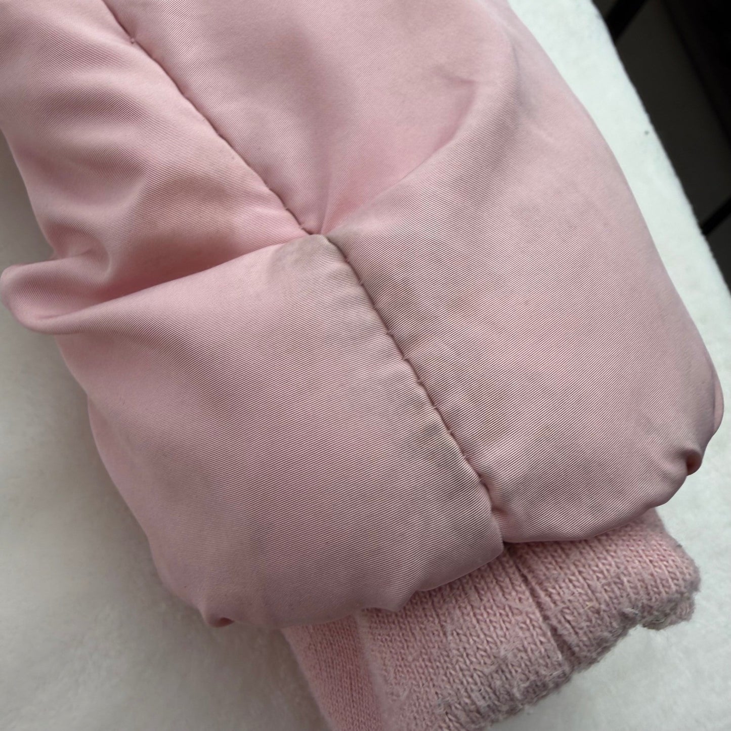 Pink Puffer Jacket Funnel Neck Snap Button Quilted Coat Small Barbiecore Y2K