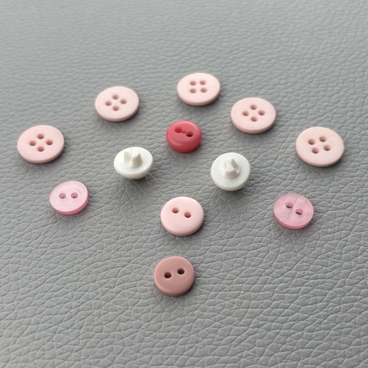 Vintage Rare Tiny Pink Button Lot . Features 1 Pink Disney & 2 Flower Printed