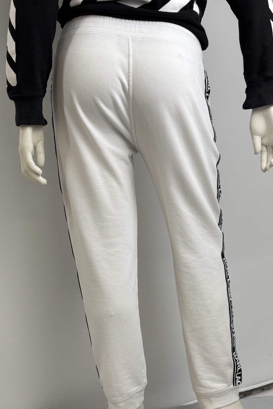 Karl Lagerfeld Block Letter Logo Jogger Sweatpants Sz XL Athleisurecore Glamcore
