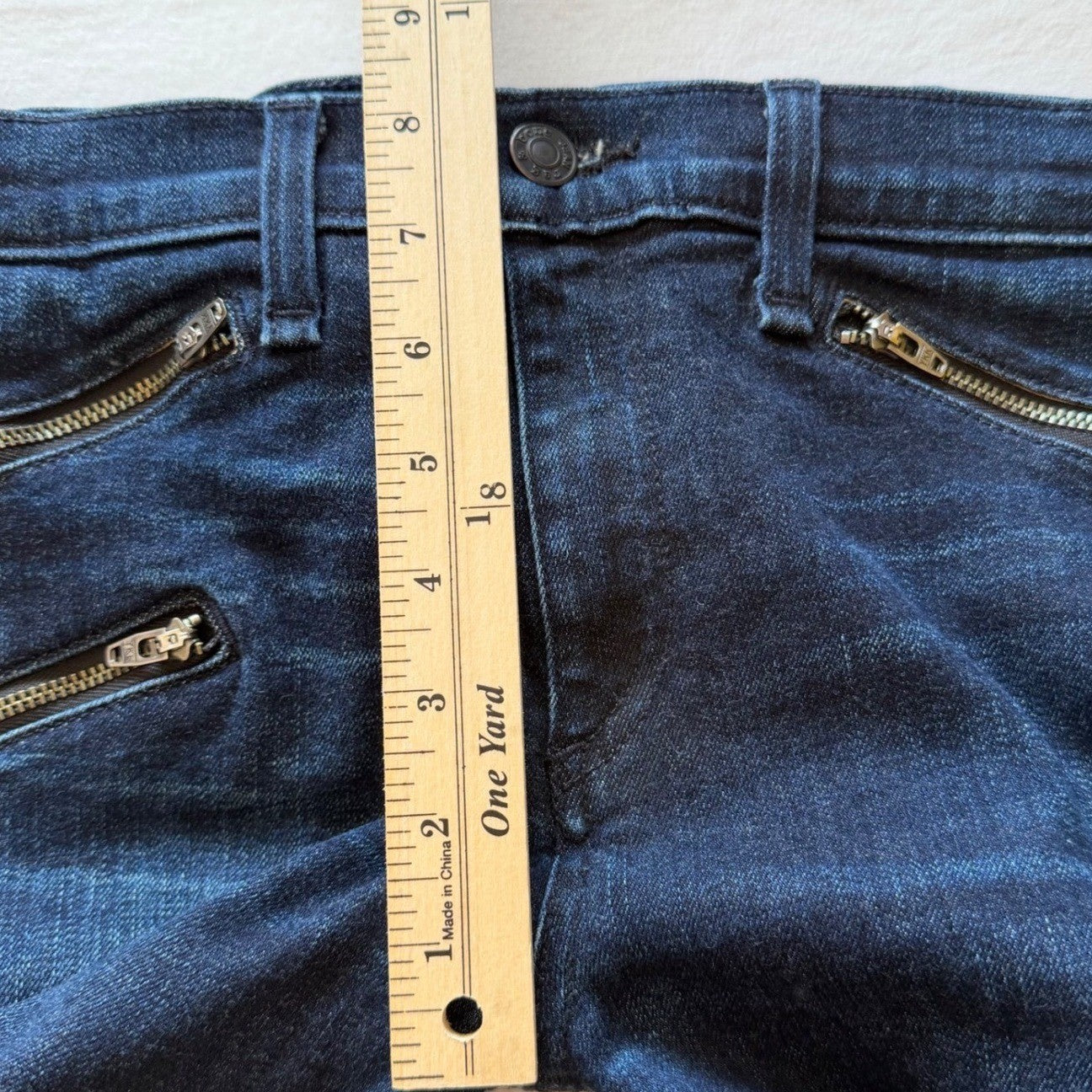 Rag & Bone Kensington Skinny Jeans Y2K Grunge Dark Wash Zip Ankle Stretch Sz 31