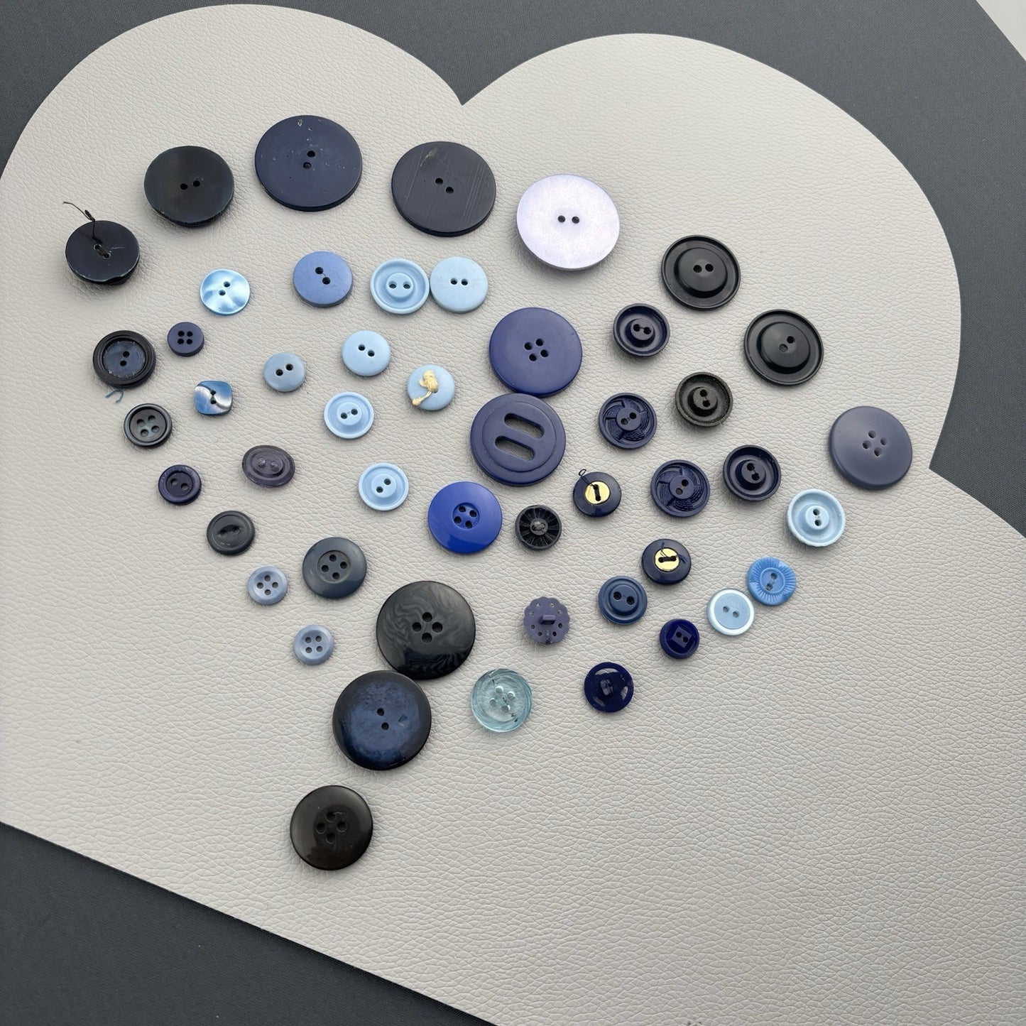 Vintage Blue Button Lot | Bakelite, Casein & Glass Mix | 1930s–50s Sewing Crafts