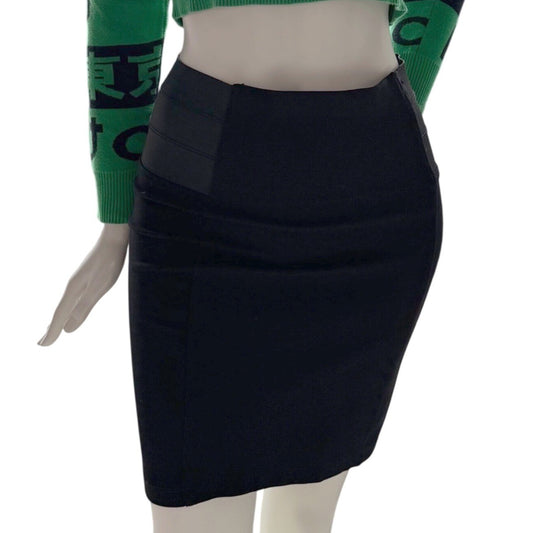 Suko Jeans Black body con stretchy mini skirt Office Siren Y2K Officecore Size 4