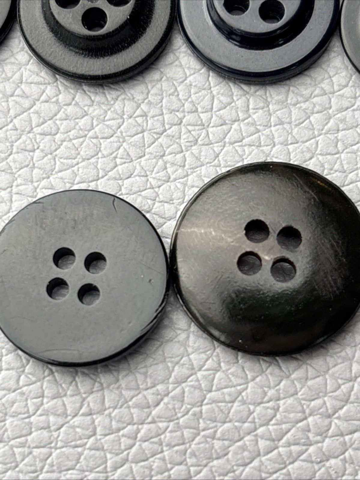 Vintage button lot ,15 black  mix with nautical anchor designs Rare Steel