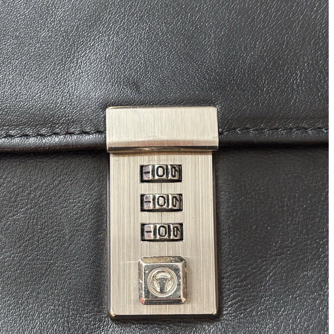 Offermann Black Leather Document Clutch Combination Lock Old Money Quiet Luxury