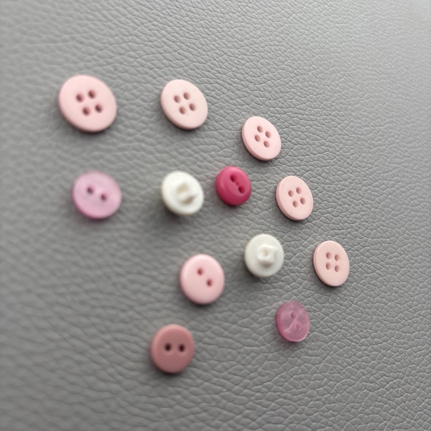 Vintage Rare Tiny Pink Button Lot . Features 1 Pink Disney & 2 Flower Printed