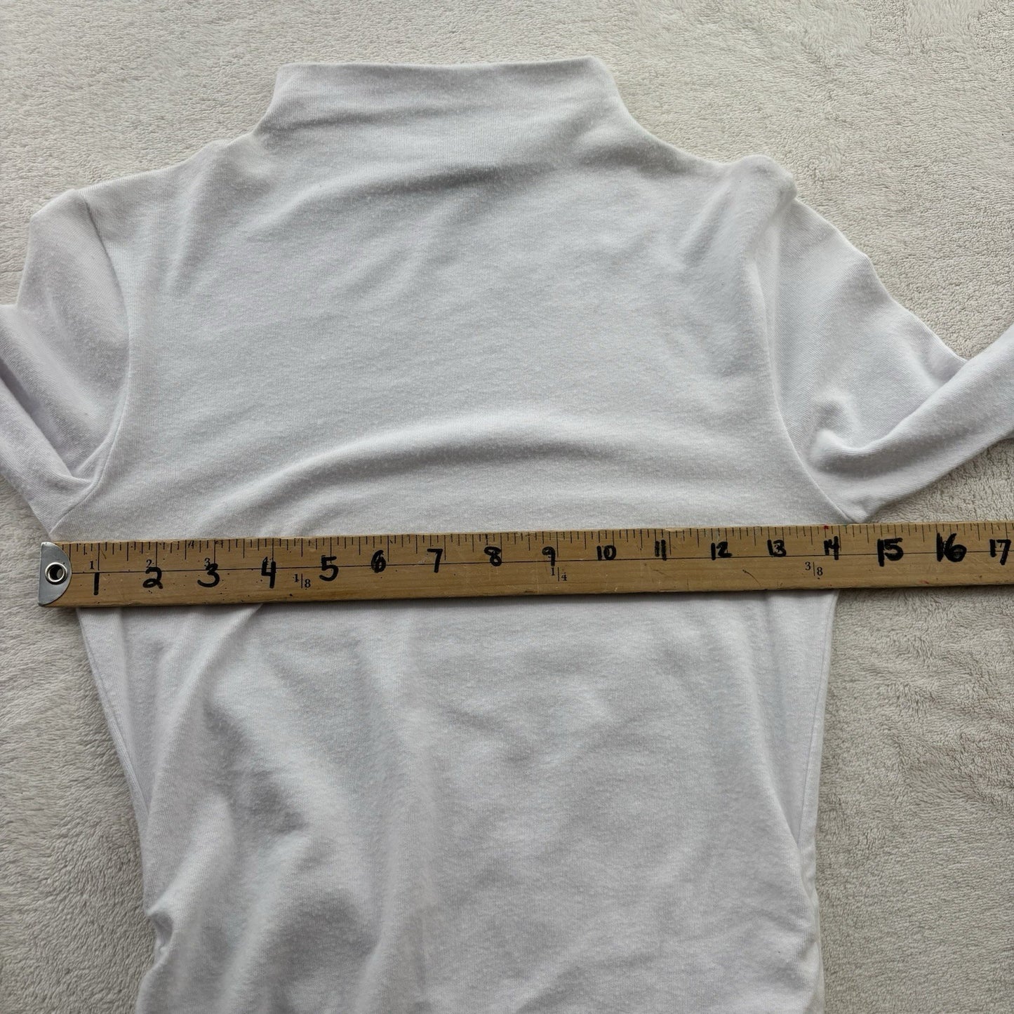Paraphrase women's basiccore white mock neck long sleeve top classic sz small