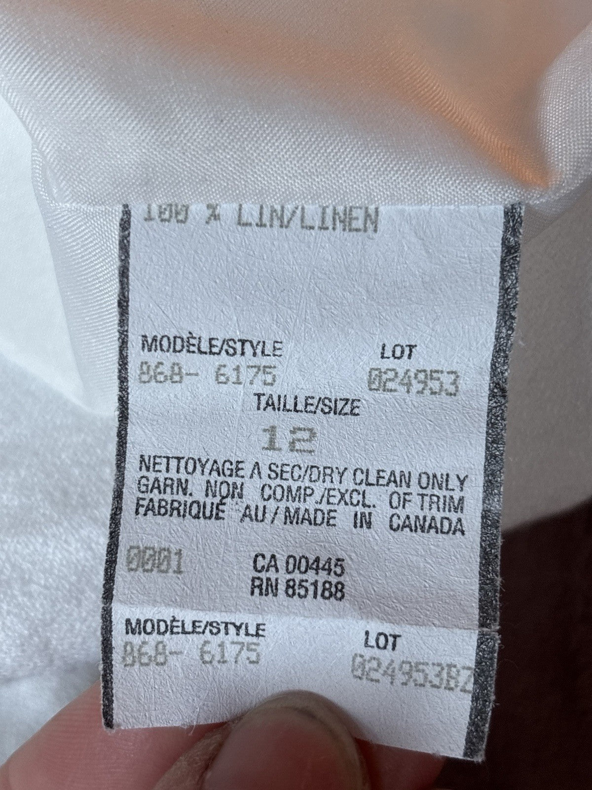 Vintage White Linen Jacket Portfolio Louben Women’s Sz 12 Quiet Luxury Coatigan