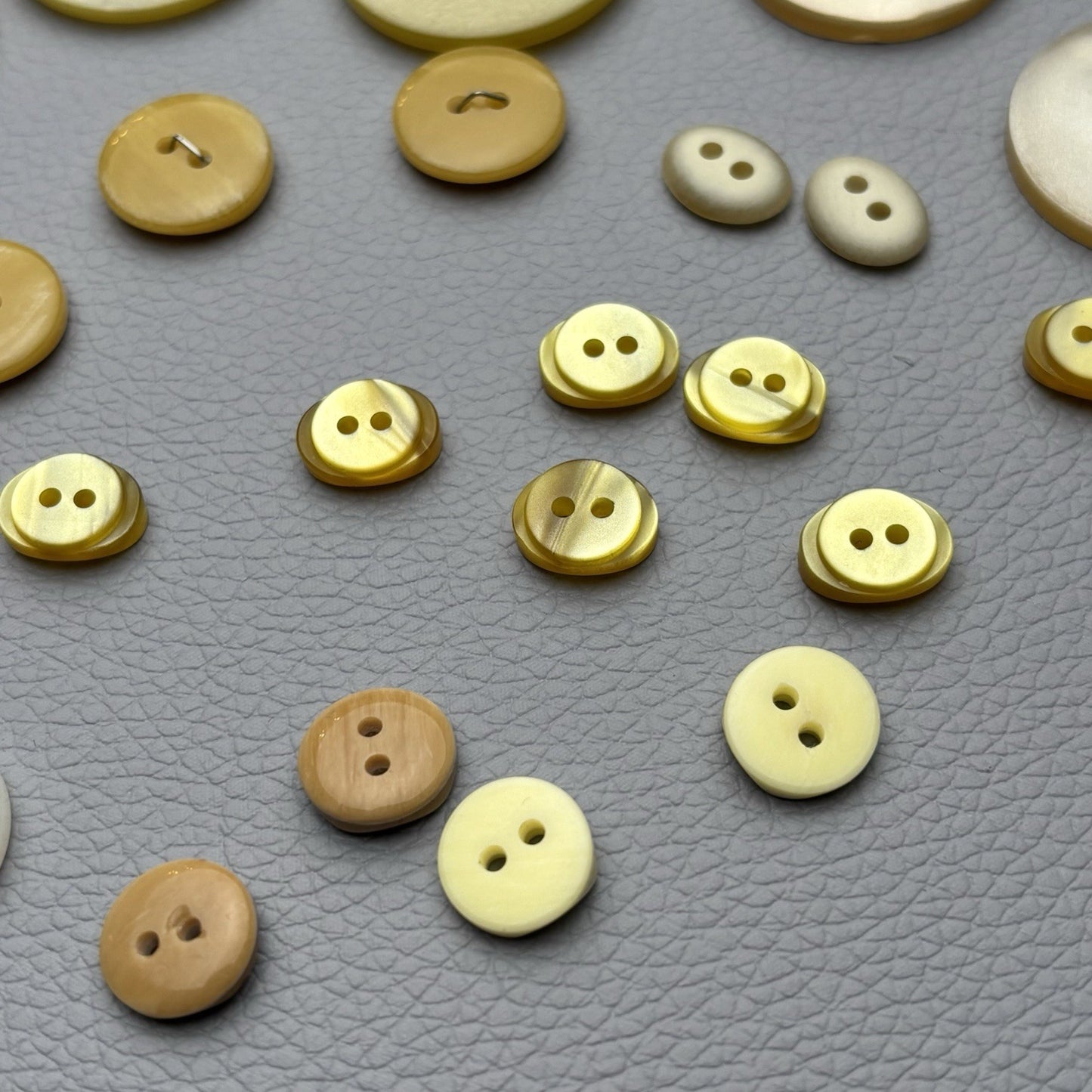 Vintage Mixed Button Lot (60pcs) – Earth Tone Neutrals + Soft Pastels  40’s-60’s