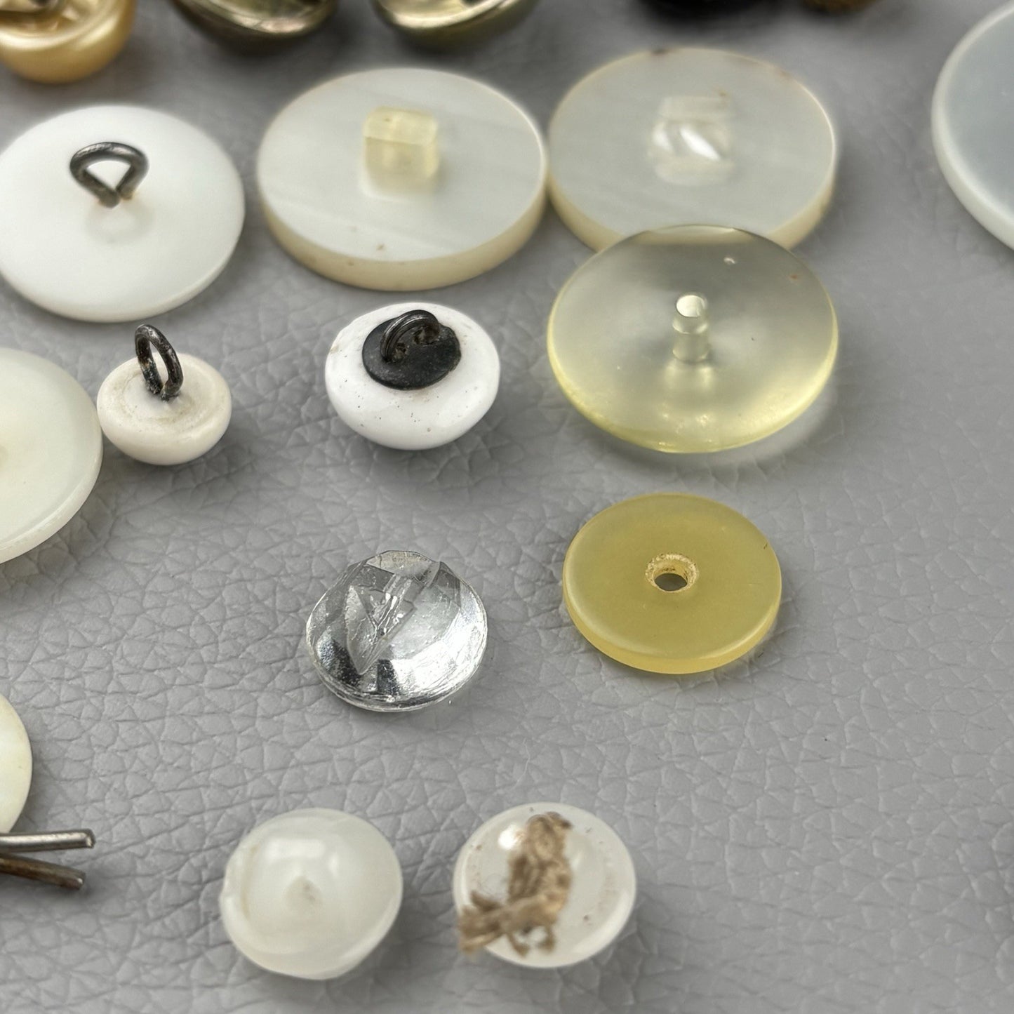 Vintage Buttons Lot – MOP, Brass, Glass & Plastic Mix | Dress & Coat Buttons
