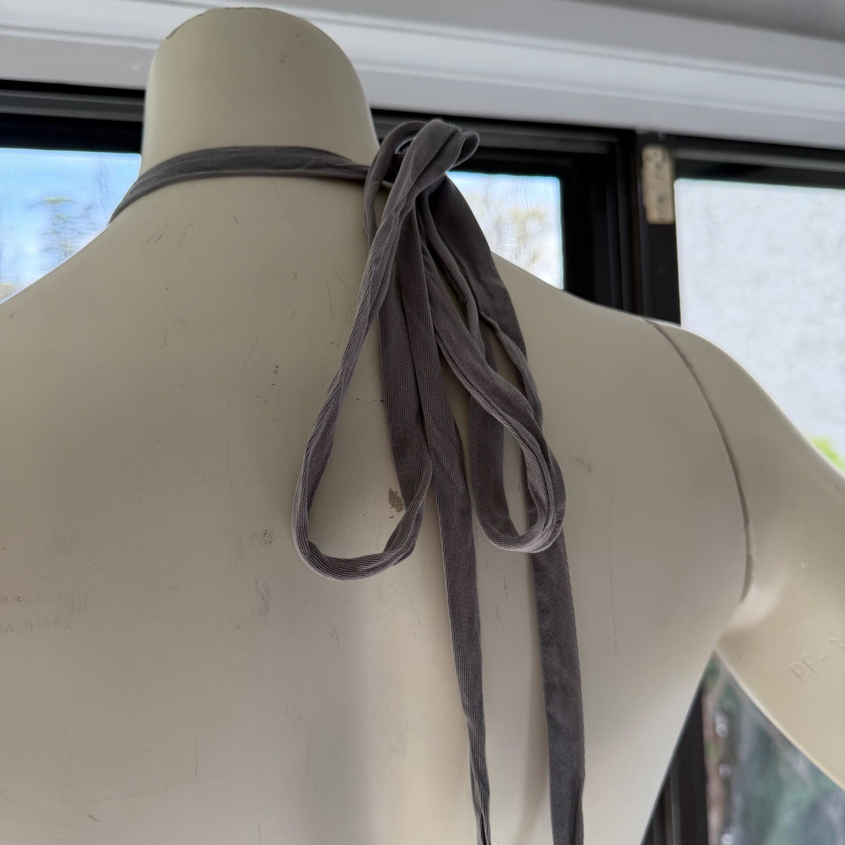 Simpłe Grey Halter Maxi Dress Fairycore Lagenlook Handmade BC OS