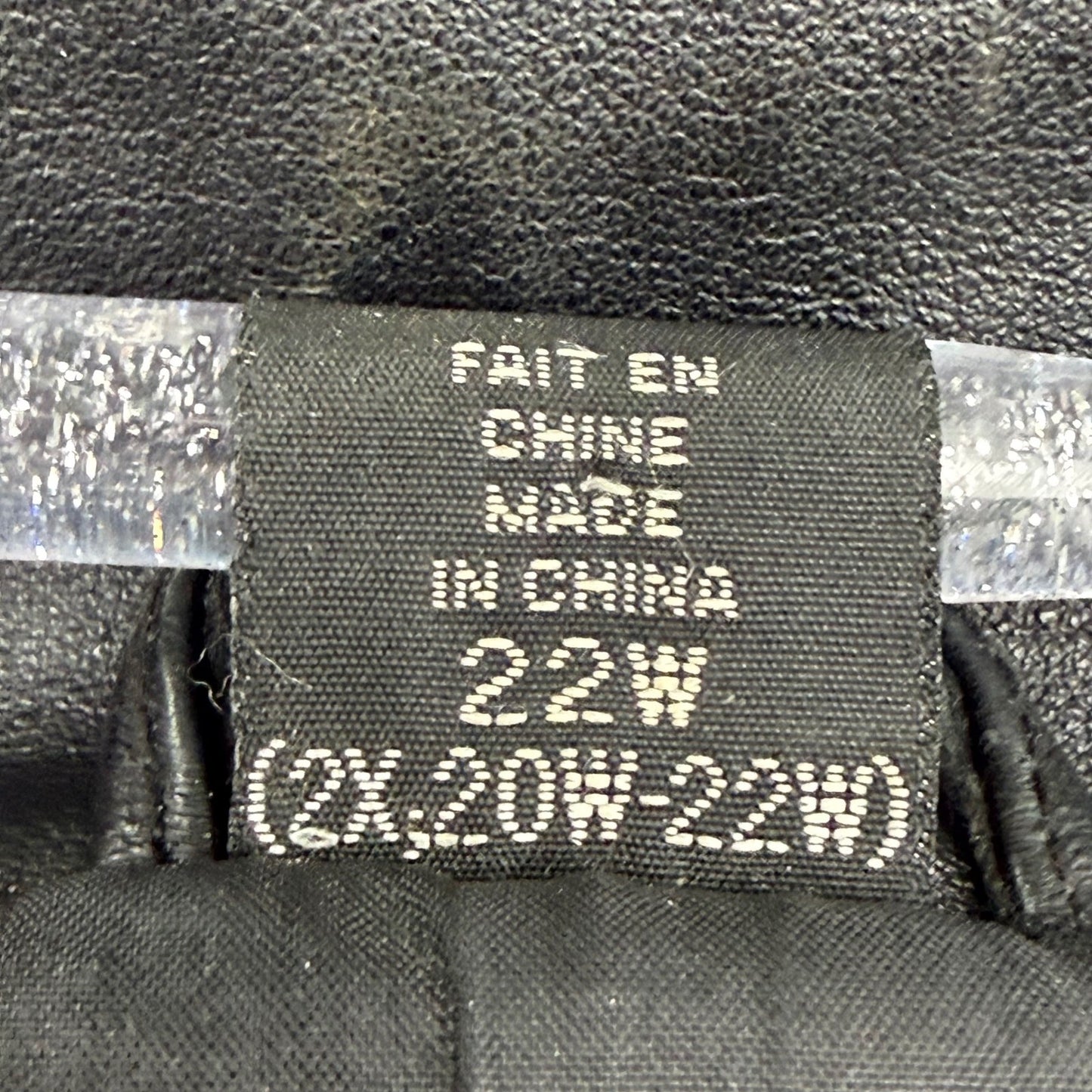 Vintage Black Leather Jacket 22W Plus Size Oversized Minimal Chic Soft