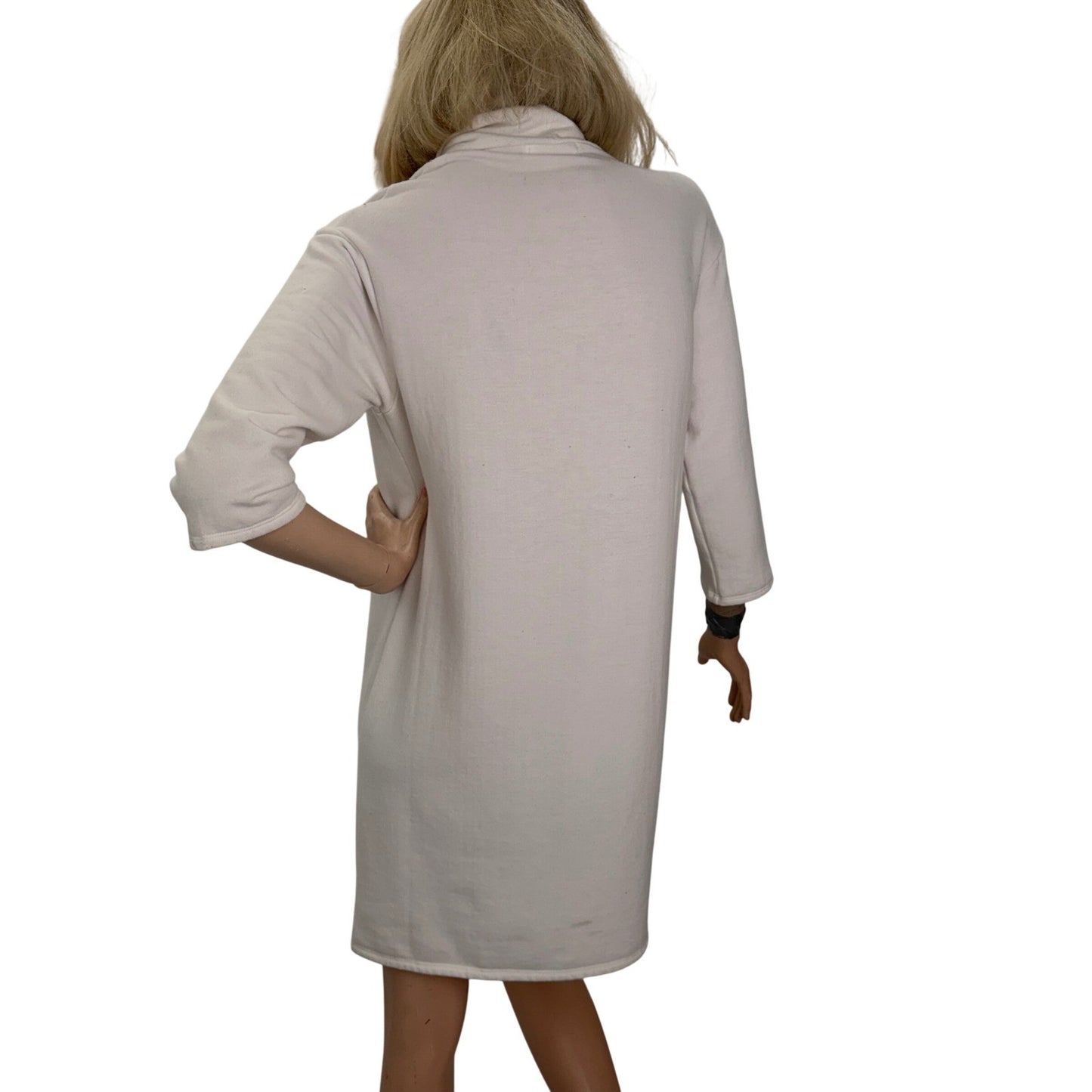 Cream Turtleneck Sweater Dress Knit Mini Off White Minimalist Basic Loungewear