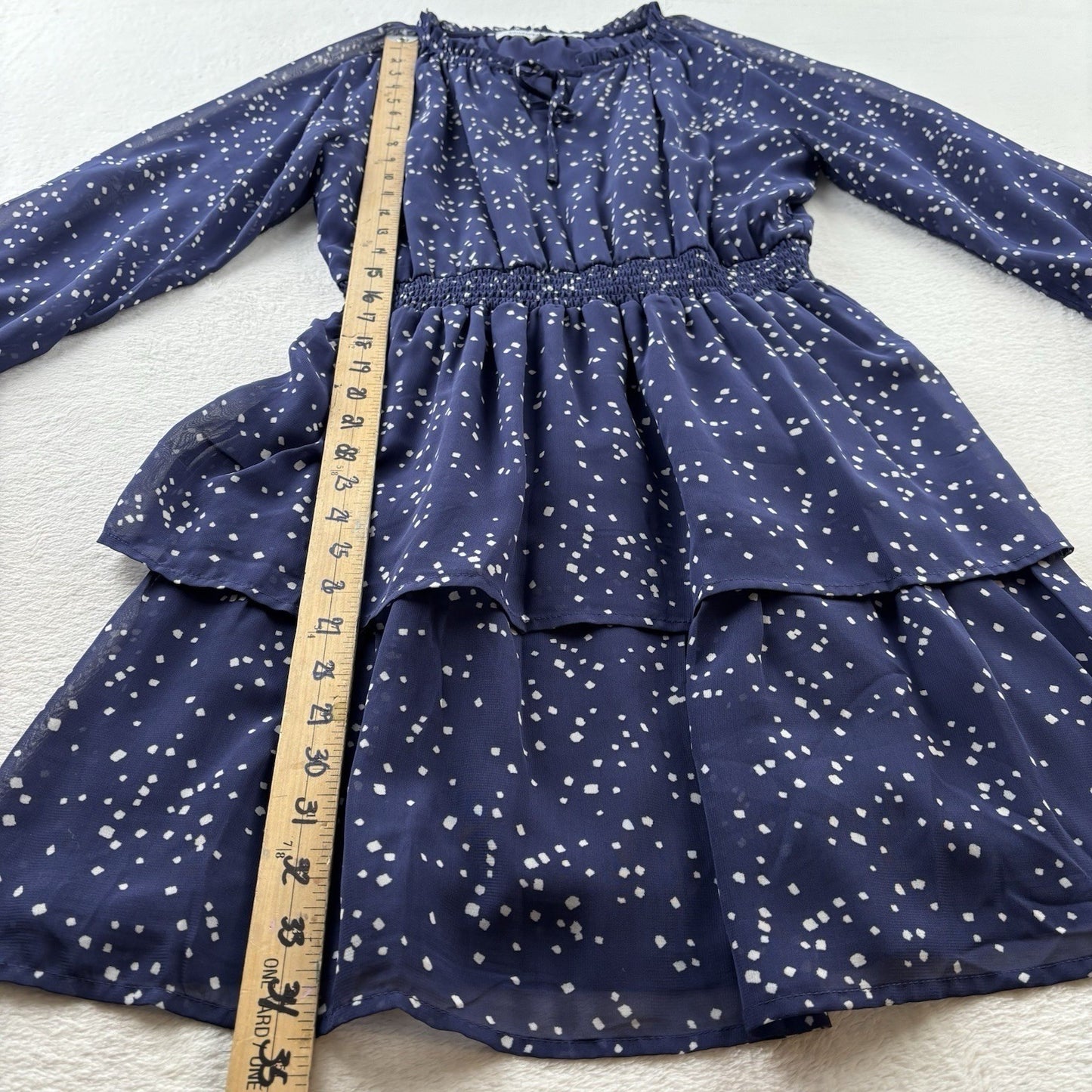 Collective Concepts Navy Ruffle Tiered Dress Modern Boheme Romanticcore Medium