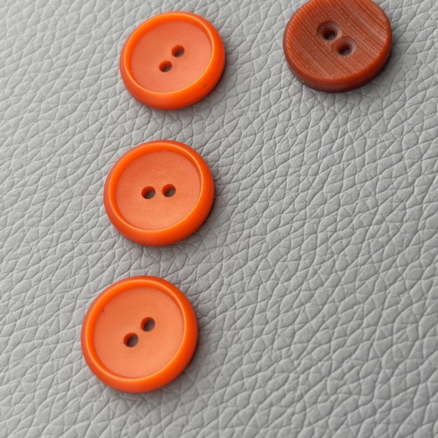 Vintage Orange Button Lot 68 Mix Made Of Early Plastics Sewing Mending Crafts