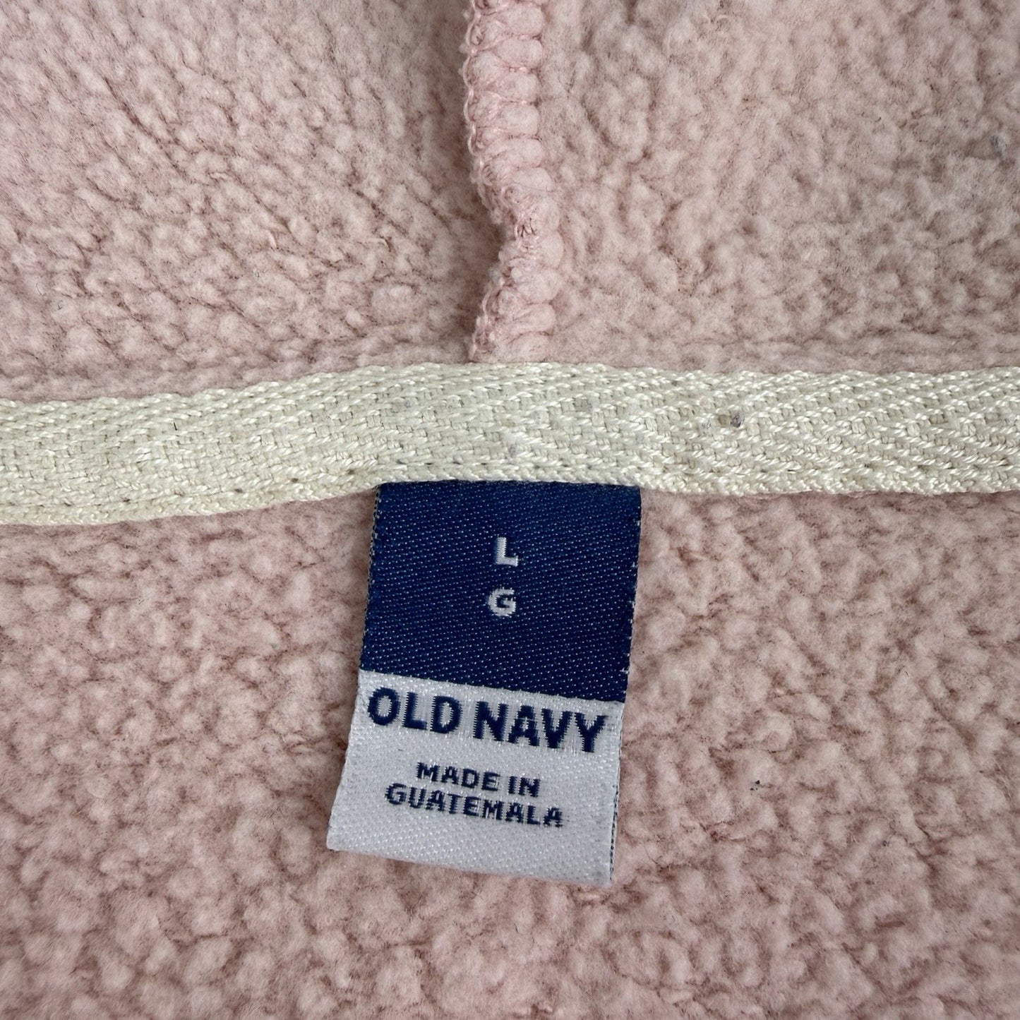 Old Navy Pink Tye Dye Zip Up Hoodie Women’s Size Large Fleece Interior- Free Top