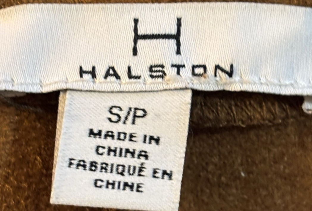 Halston Faux Suede Leggings Women’s Small Camel Brown Soft Stretch Pull On S