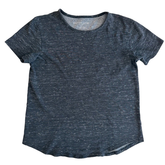 Sunday Work Clothes Space Dye T-Shirt Charcoal Gray Curved Hem  Gorpcore Large