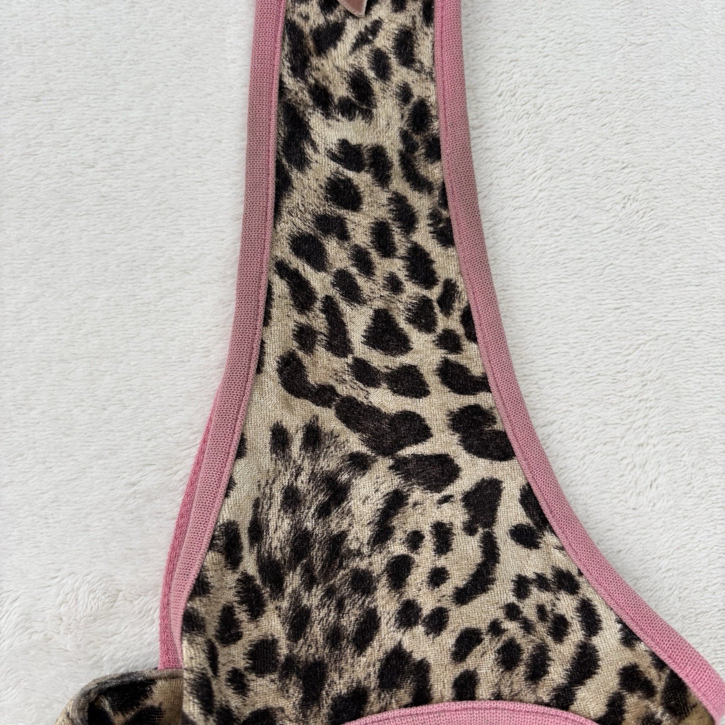 Wooflink Animal Print Dog Jumper Hot pants Size 3 Medium Dog Lace Bows Glamcore