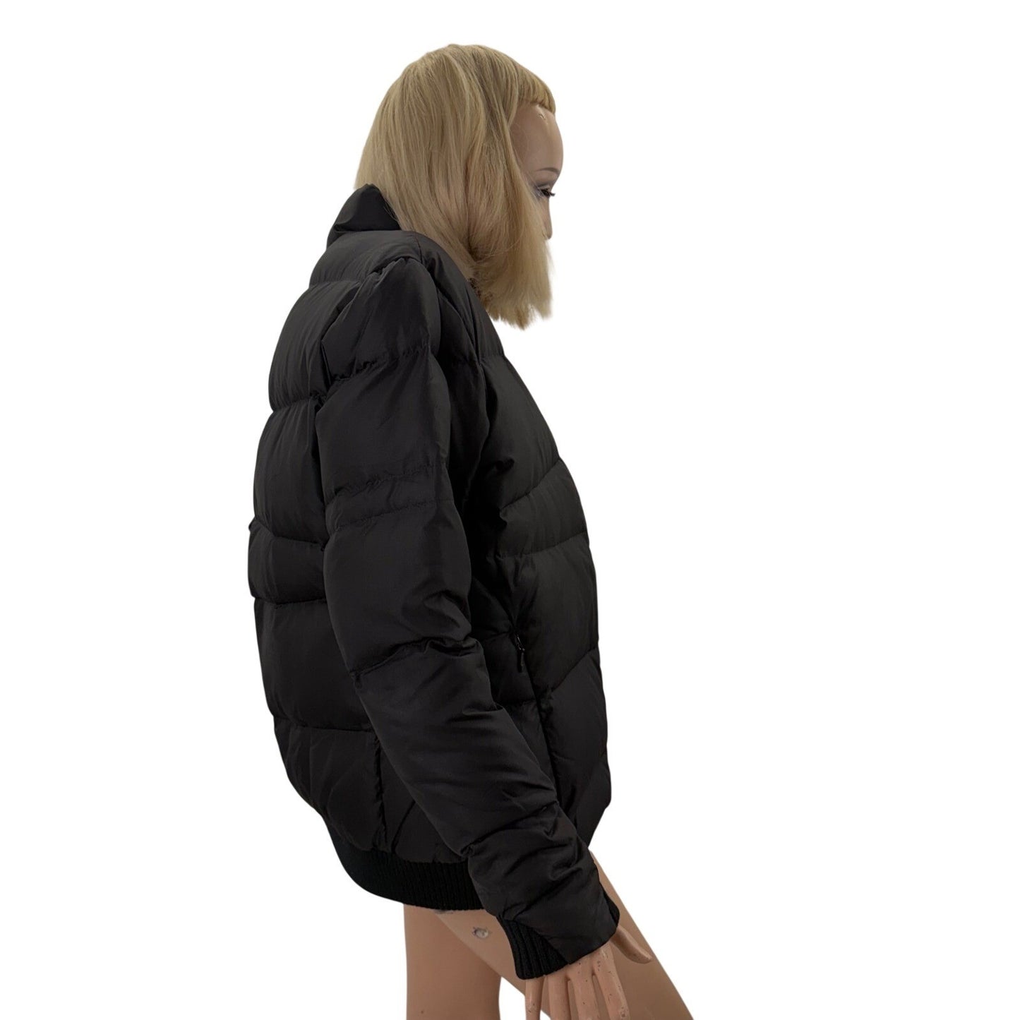 Woolrich Down Puffer Jacket Black Gorpcore Minimalist Outdoor Large