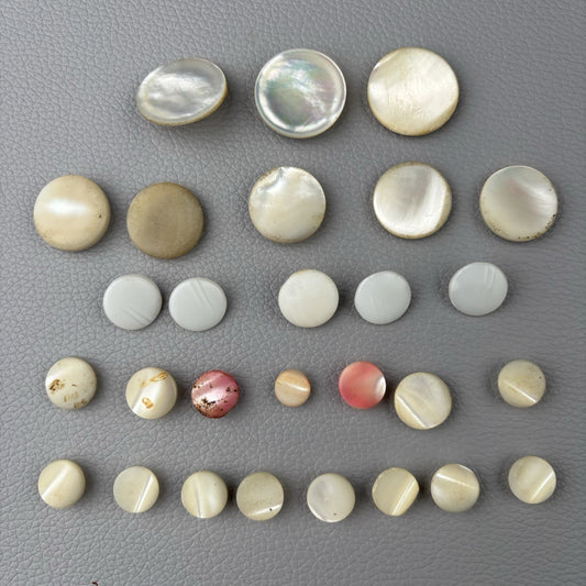 Unbranded Vintage Mother of Pearl Shank Buttons Assorted Lot Pink White Cream OS