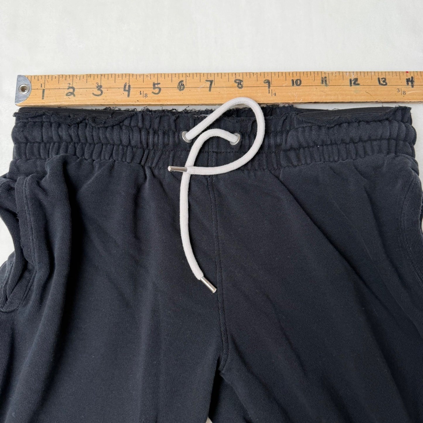 GAP Womens Black Petite Sweatpants Thrashed - Joggers Lounge Pants Drawstring