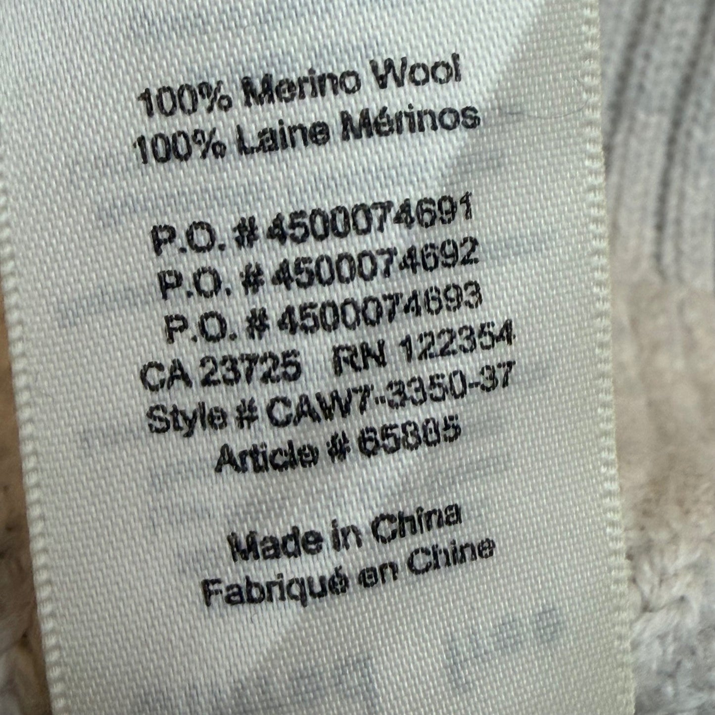 Aritzia Sweater Wilfred Free 100% Merino Wool Ribbed Turtleneck Gray Old Money
