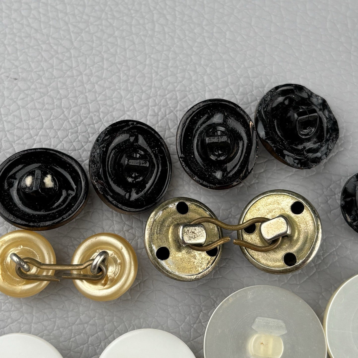 Vintage Buttons Lot – MOP, Brass, Glass & Plastic Mix | Dress & Coat Buttons