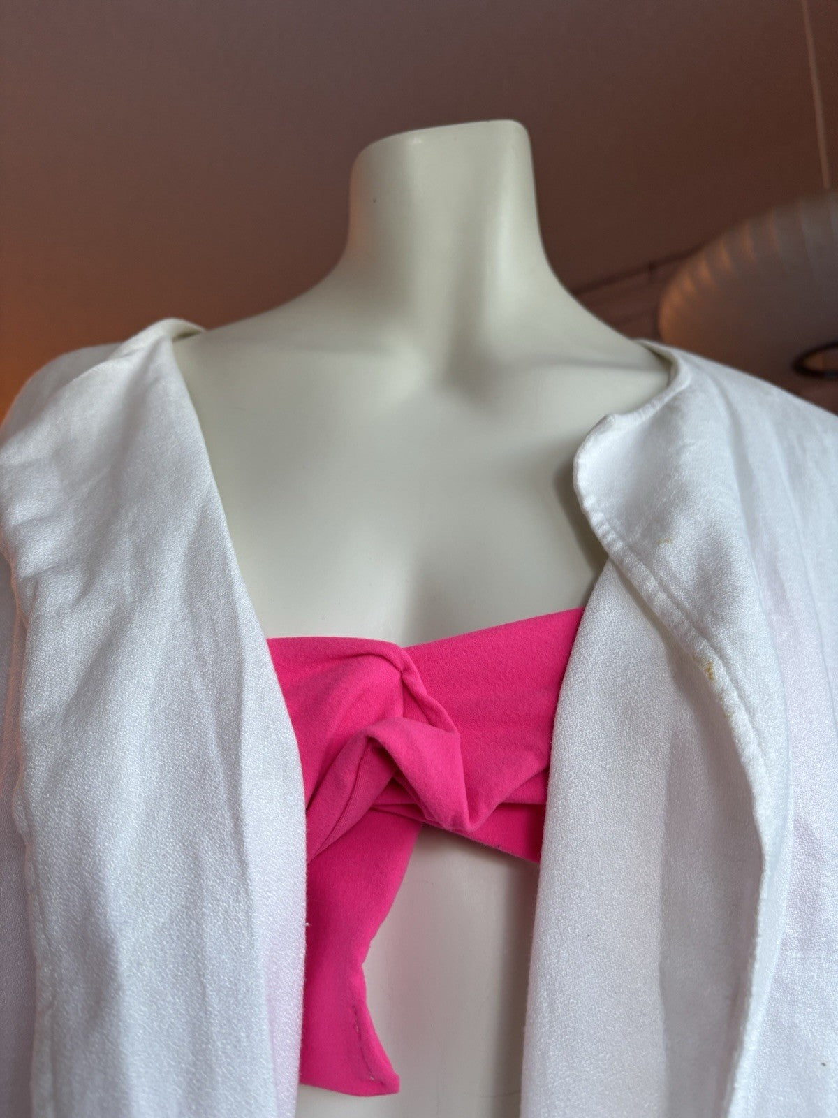 Vintage White Linen Jacket Portfolio Louben Women’s Sz 12 Quiet Luxury Coatigan