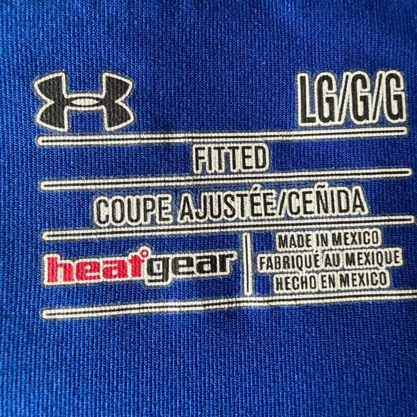 Under Armour HeatGear T-Shirt Royal Blue Fitted Short Sleeve Athletic Women LG