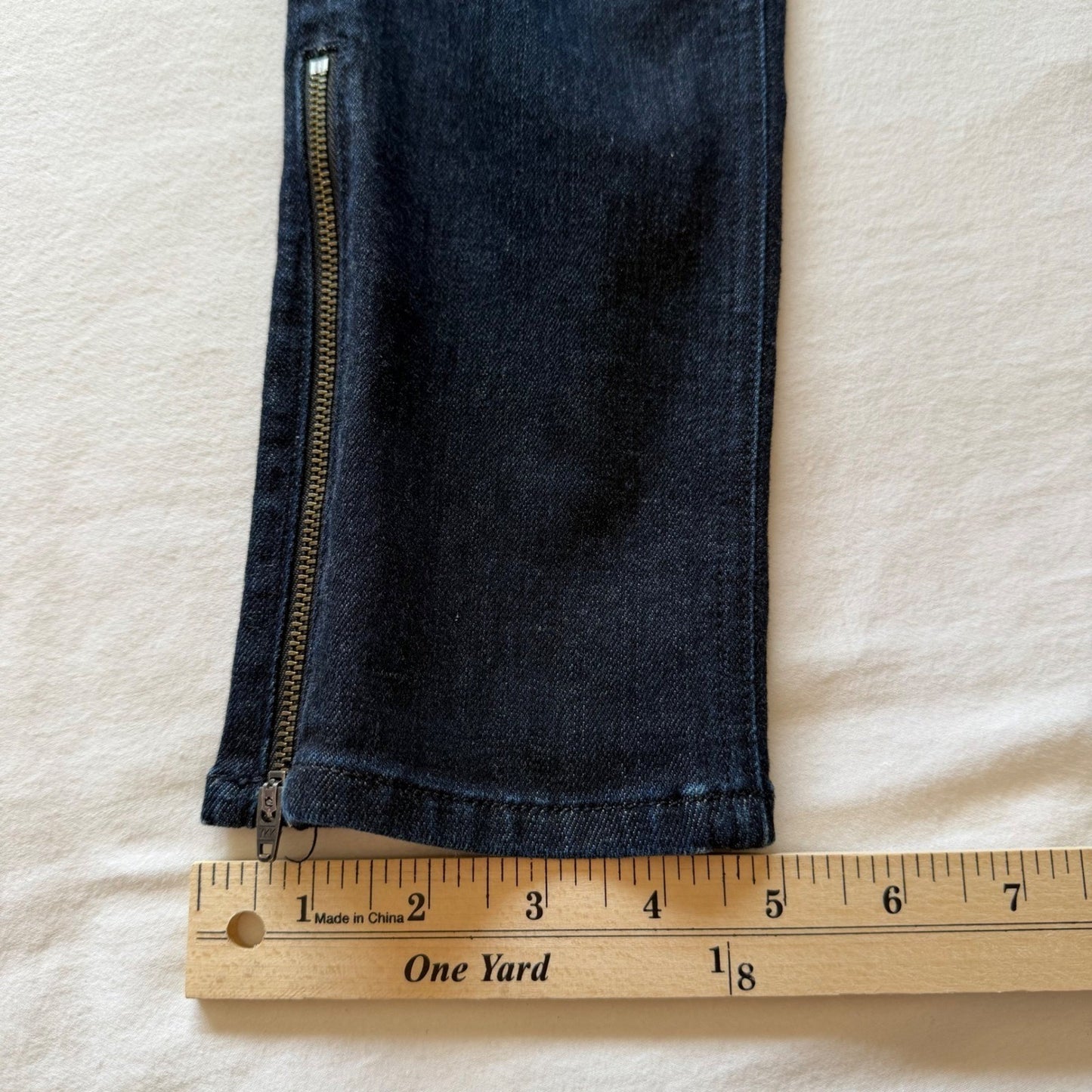 Rag & Bone Kensington Skinny Jeans Y2K Grunge Dark Wash Zip Ankle Stretch Sz 31