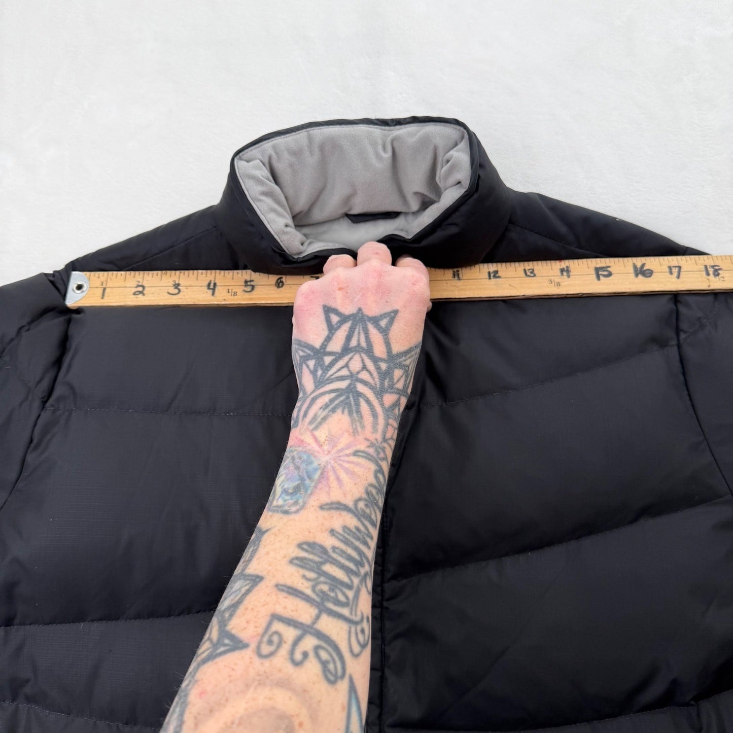 Woolrich Down Puffer Jacket Black Gorpcore Minimalist Outdoor Large
