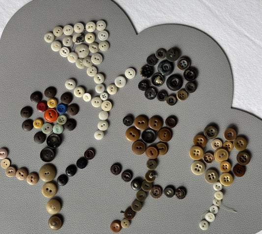 Antique Button Lot ~ 75pc Mixed Bone, Bakelite & Casein Early 1900s Cracked