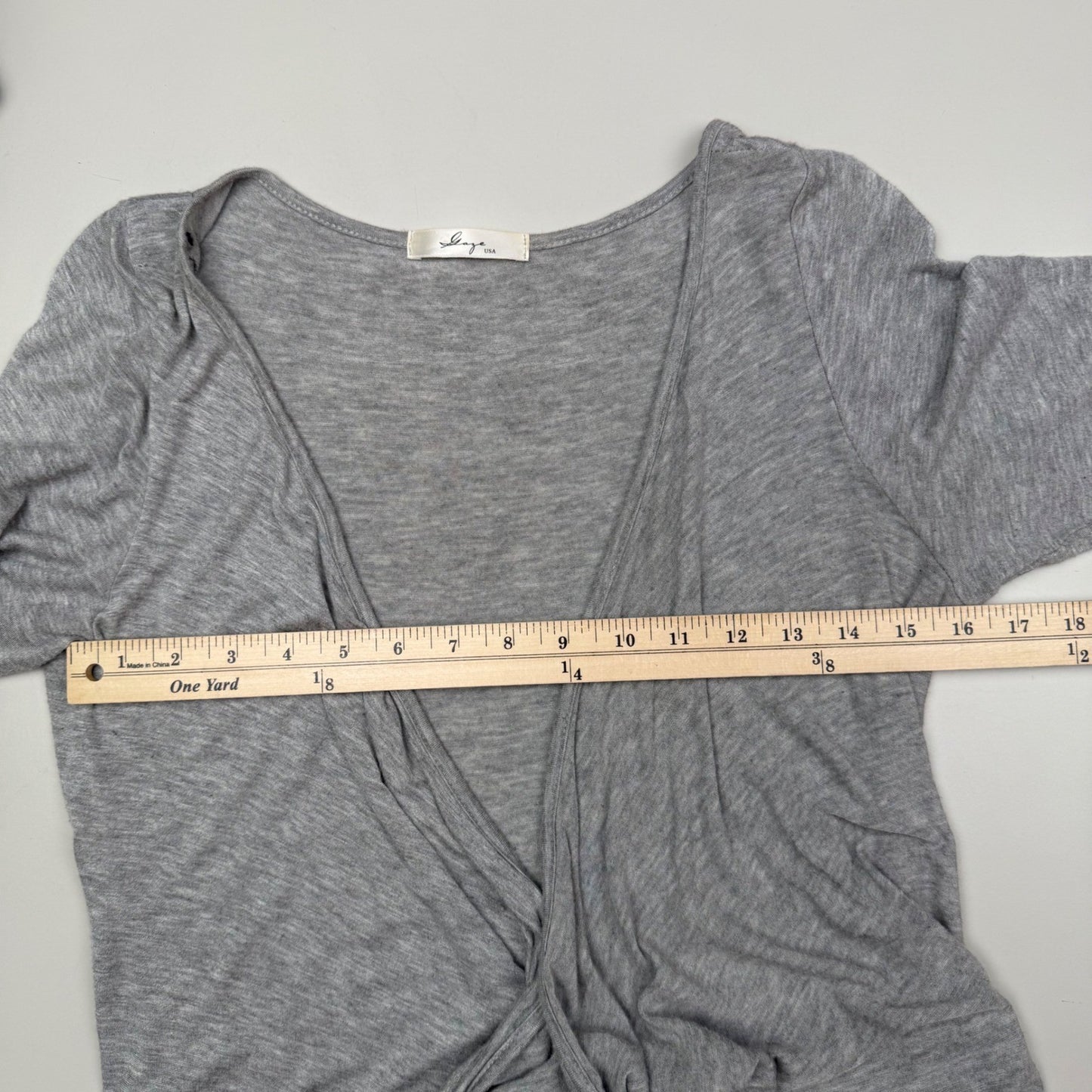 Gaze USA Draped Twist Front Dress High Low Maxi Avant Garde Gray M
