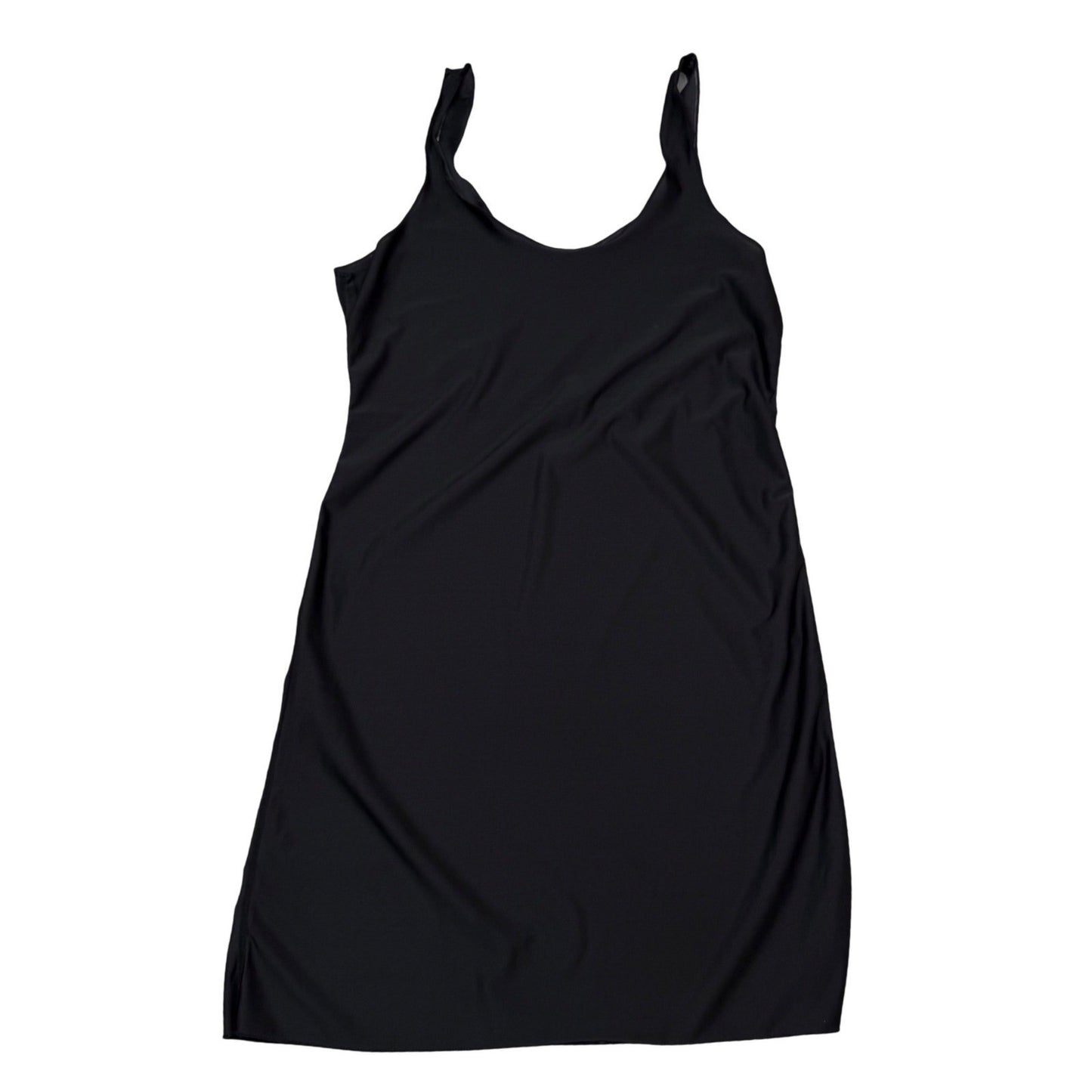 Anemone Black Slip Dress Mini Scoop Neck 90s Minimalist Grunge Bodycon Large