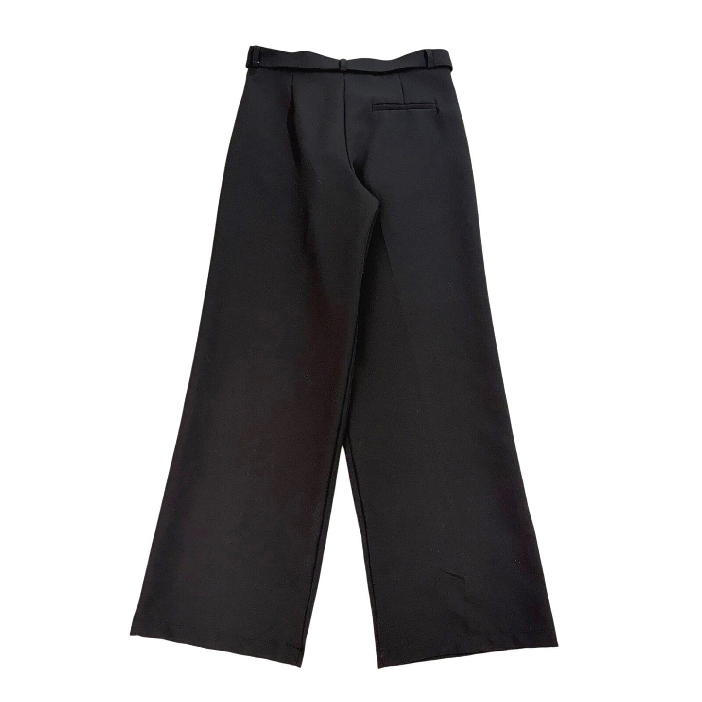 Streetwear Society Black Tailored Wide Leg Pants | Minimalist Office Siren XS