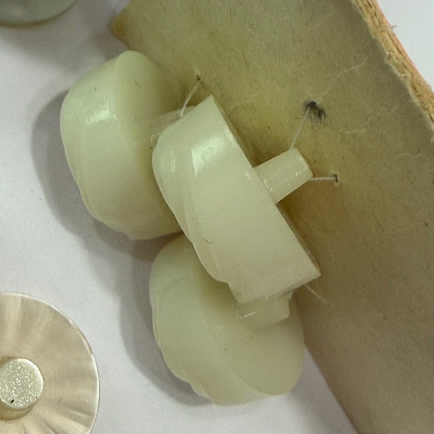 Vintage White Button Lot Plastic Lucite Rhinestone Shank Buttons Sewing Craft