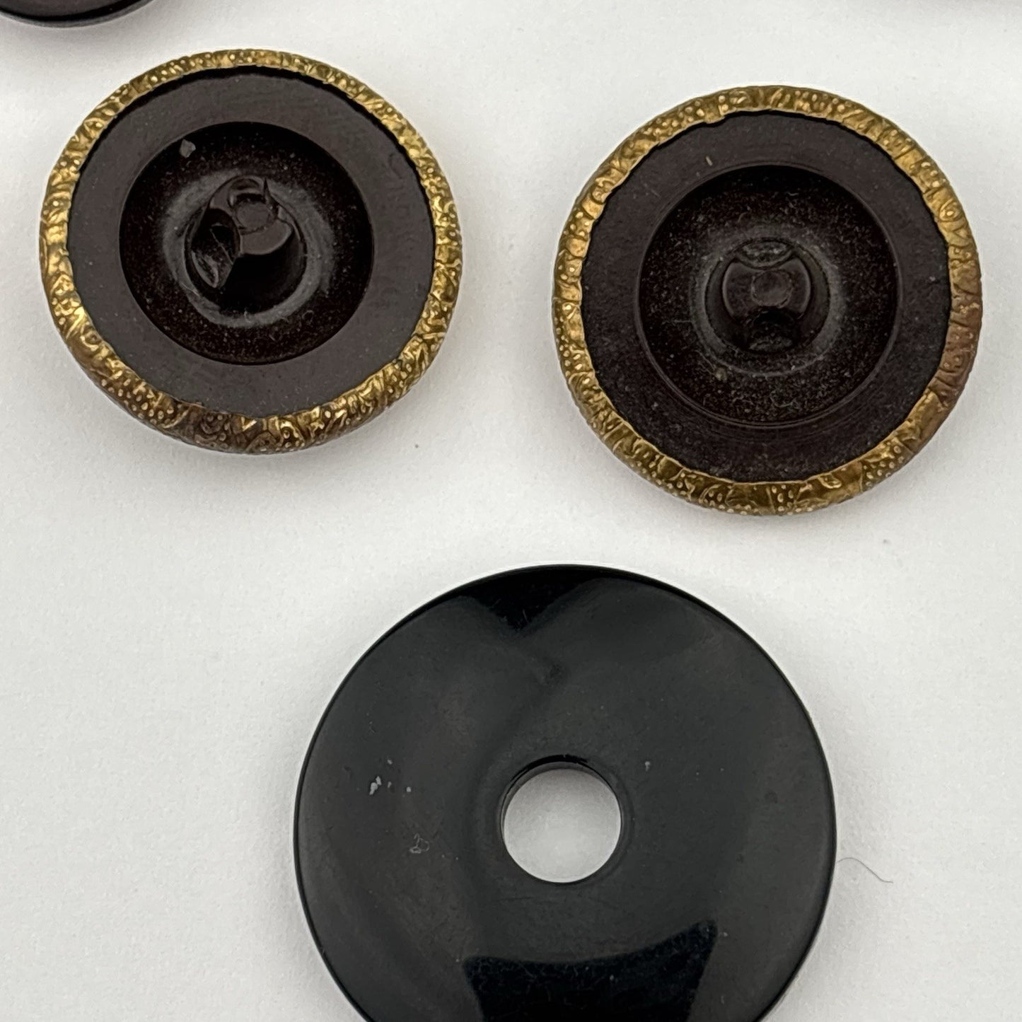 Vintage Jewel-Tone Button Lot – Enamel, Faux Pearl & Gemstone Styles, 25pcs