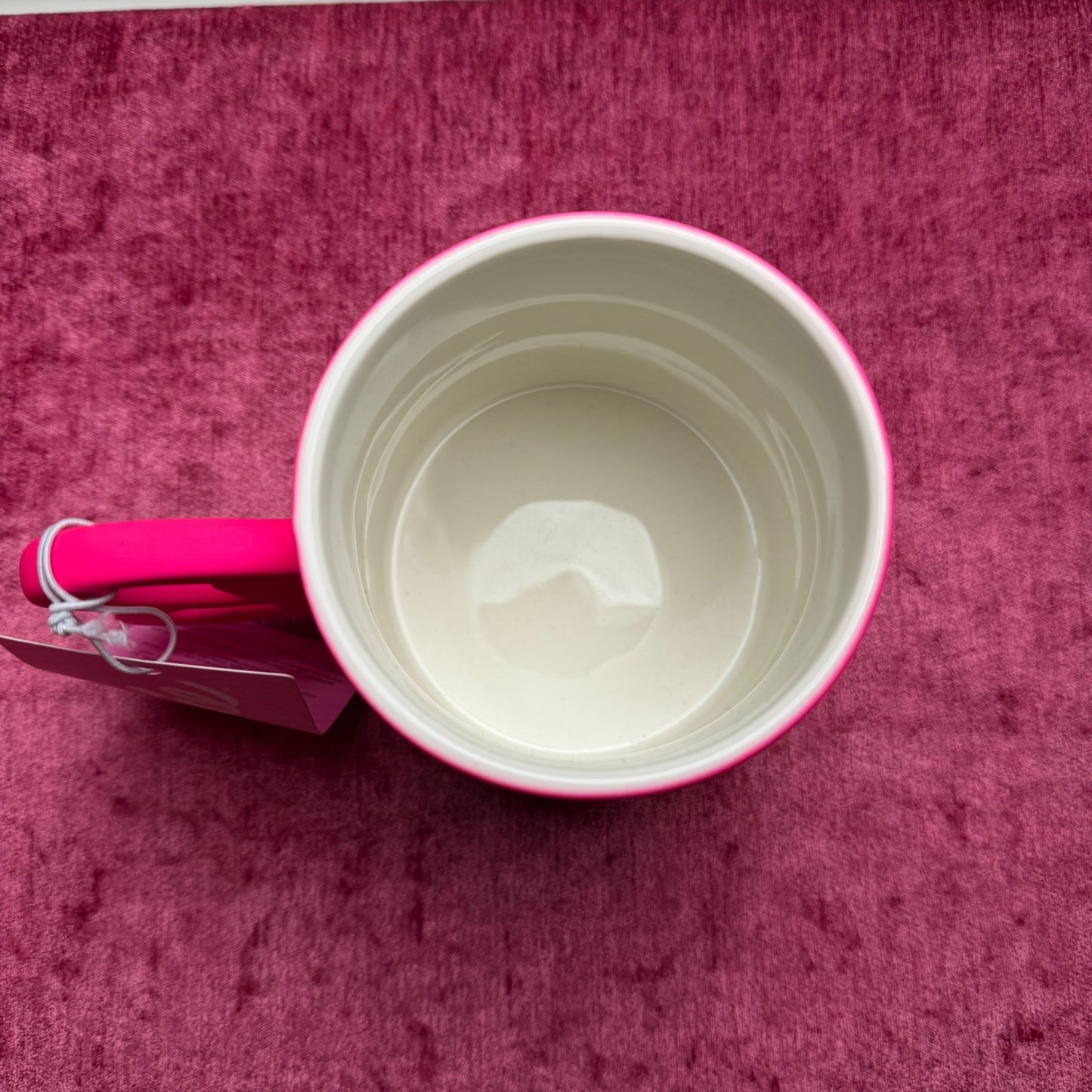 Barbie Ceramic Mug 21oz Hot Pink Heart B Handle Barbiecore Mattel LND60071 NEW