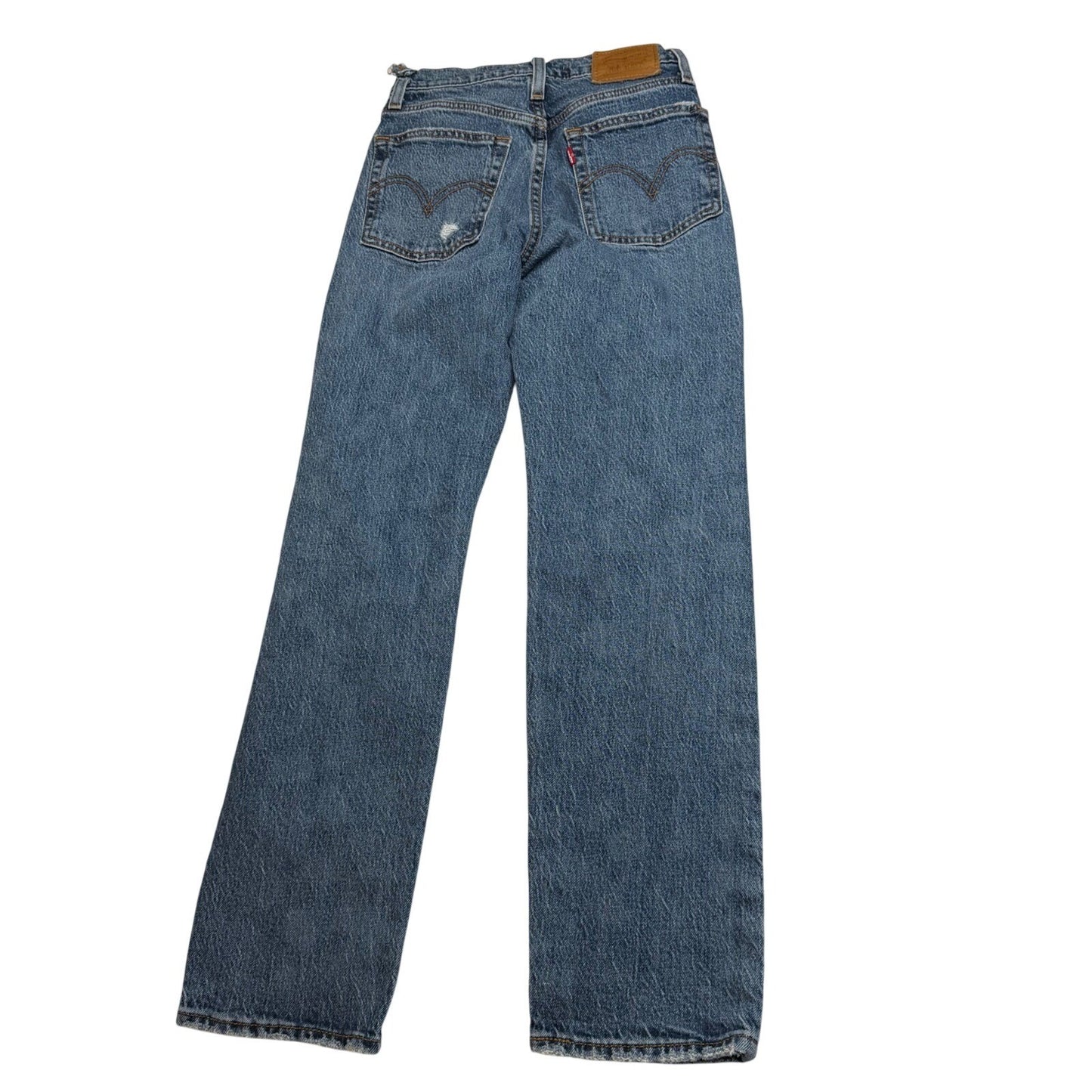 Levi's Wedgie Straight Jeans Distressed Medium Wash – Size 23